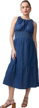 Ingrid & Isabel Sleeveless Chambray Midi Dress