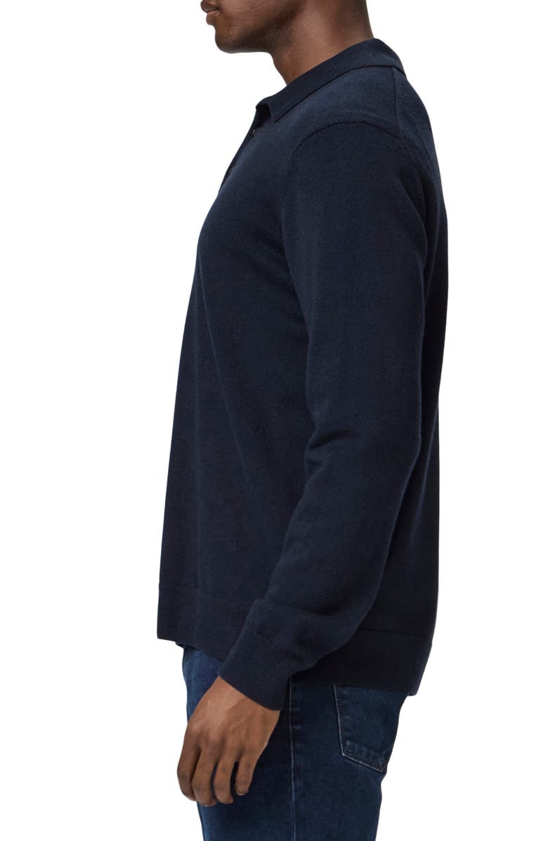 PAIGE Finsbury Merino Wool Blend Polo Sweater, Alternate, color, Deep Anchor