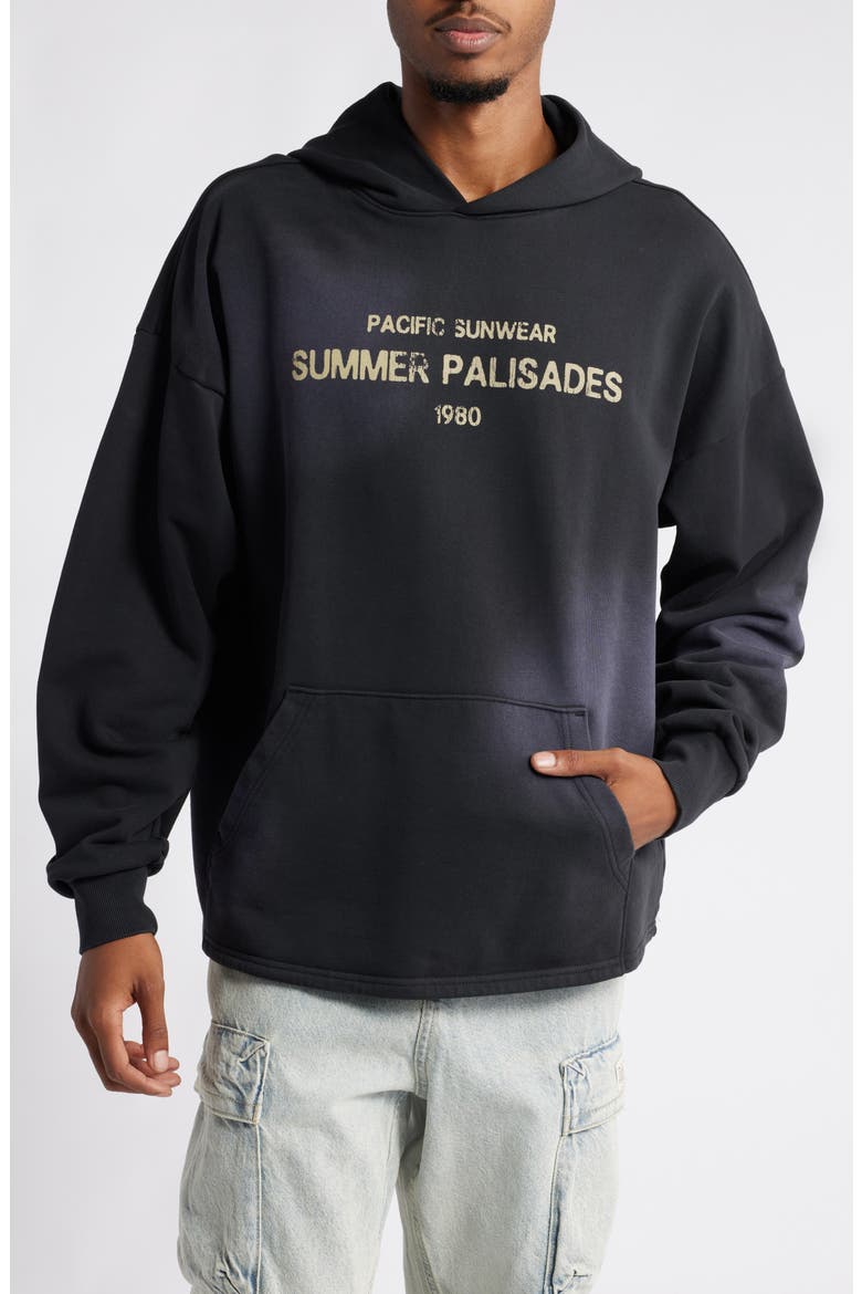 Palisades Crop Hoodie, Main, color, BLACK