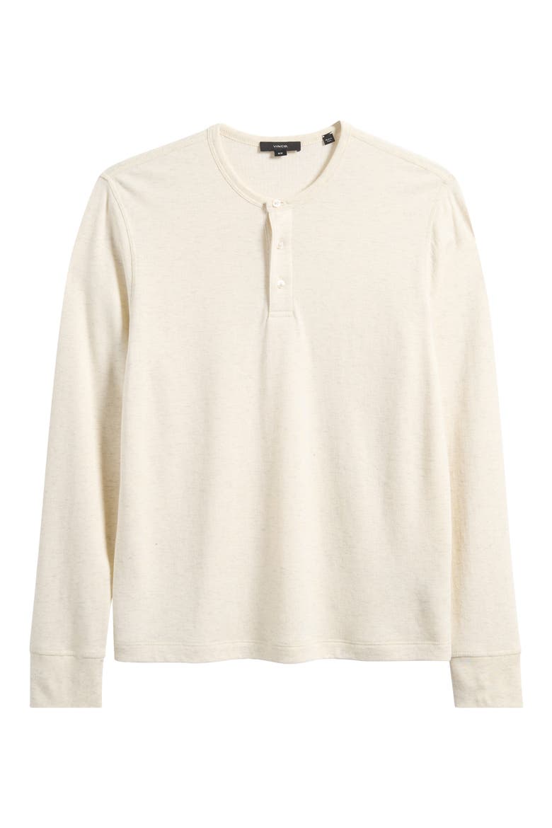 Long Sleeve Pima Cotton & Modal Henley, Alternate, color, BLANCO