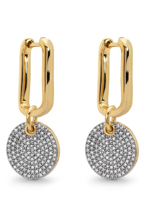 Mini Alta Diamond Huggie Hoop Drop Earrings
