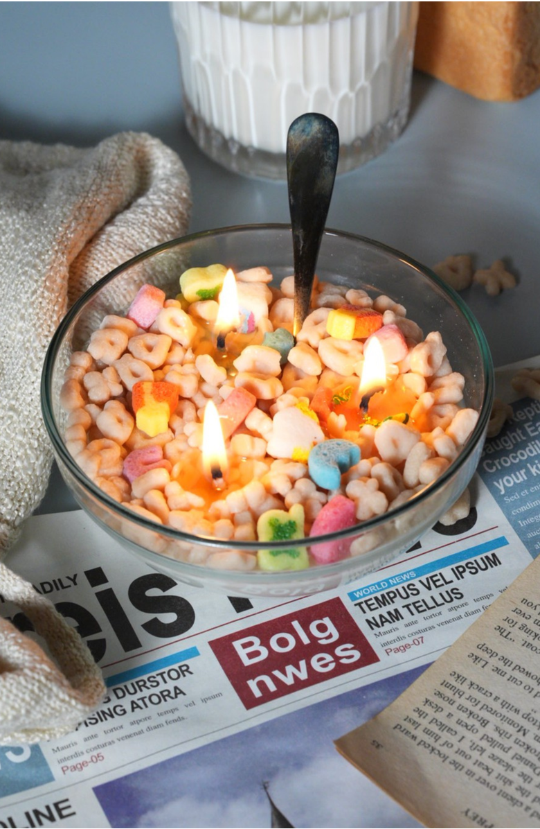 Southlake gifts Lucky Charms Cereal Candle 1.0, Alternate, color, Cereal Bowl Candle
