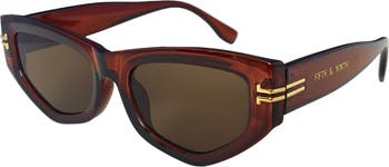 Wren 52mm Polarized Geometric Sunglasses