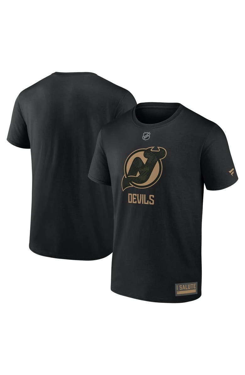FANATICS Men's Fanatics Black New Jersey Devils 2024 Military Appreciation T-Shirt, Main, color, 