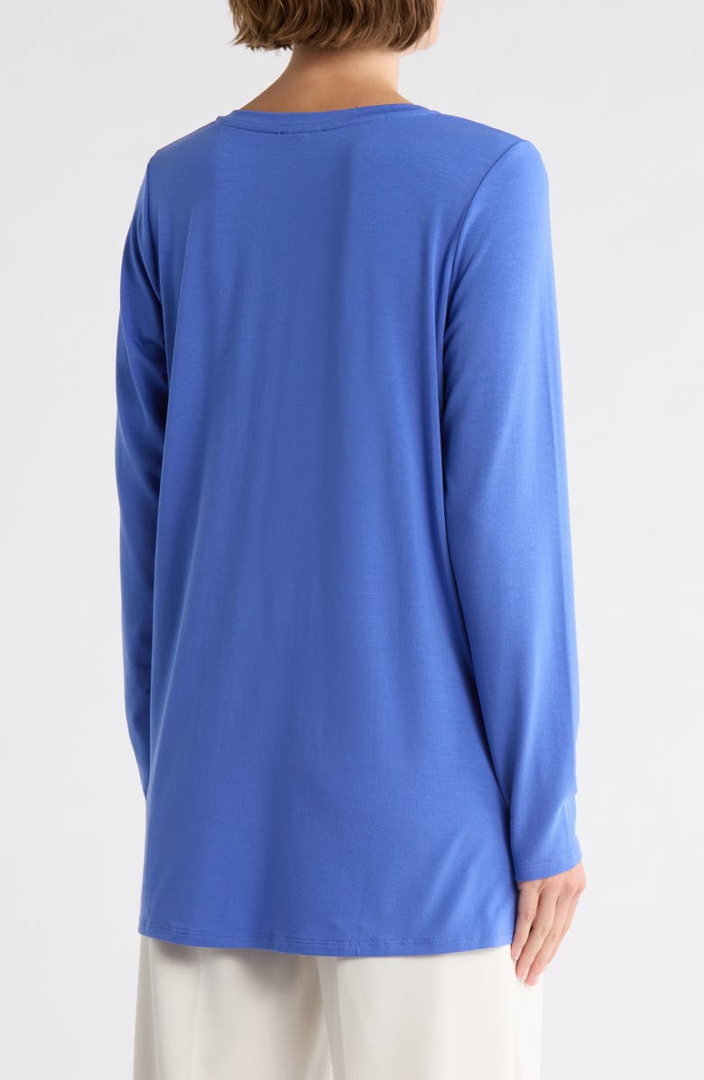 Eileen Fisher V-Neck Long Sleeve Tunic, Alternate, color, Blue Star