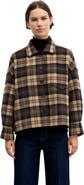 GERARD DAREL Oversized Cropped Long Sleeve Shacket