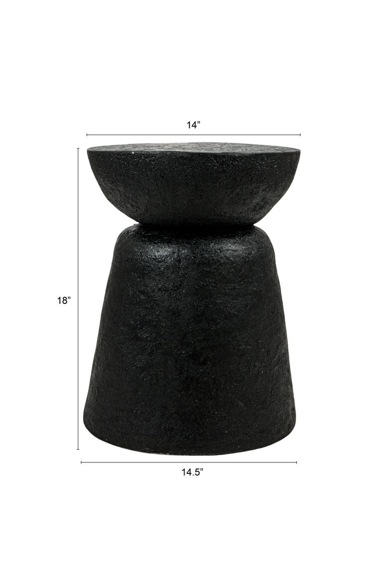 Pedestal Side Table, Alternate, color, Black