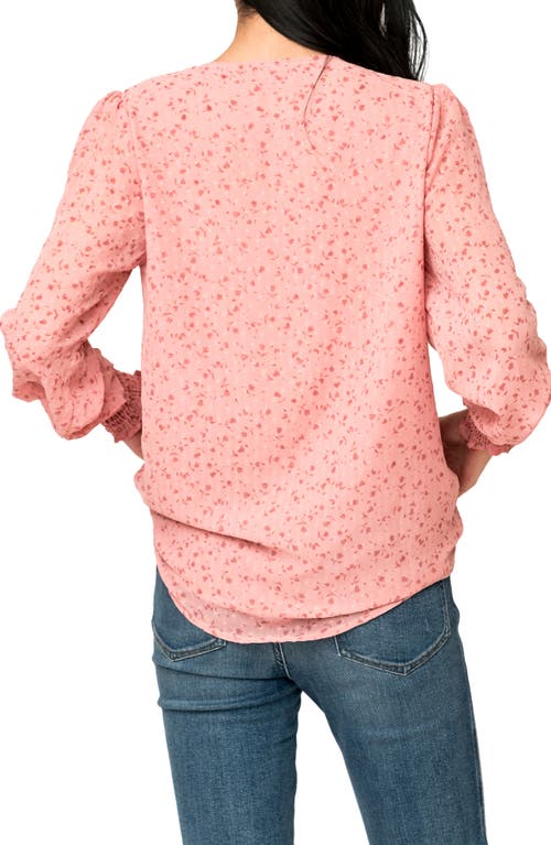 Shop Gibsonlook Pin Dot Smocked Detail Top