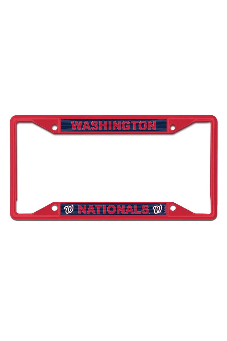 Washington Nationals Chrome Color License Plate Frame, Main, color, Red