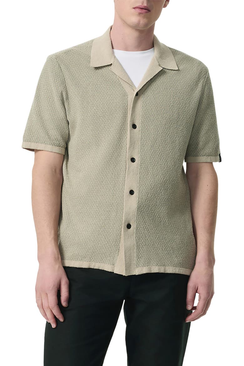 Zigzag Avery Zuma Toweling Camp Shirt, Main, color, LIGHT TAN