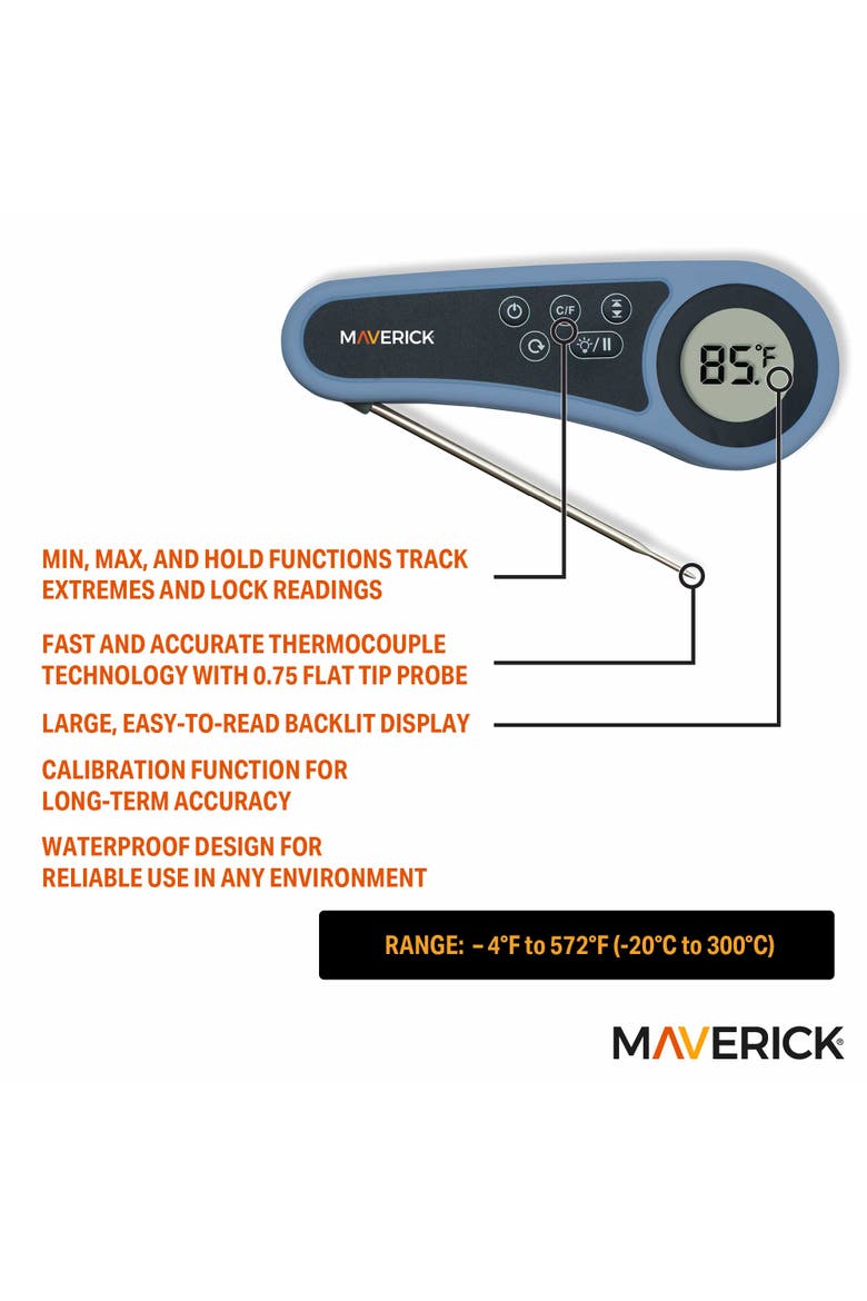 Rain Drop Waterproof Thermocouple Thermometer, Alternate, color, Blue