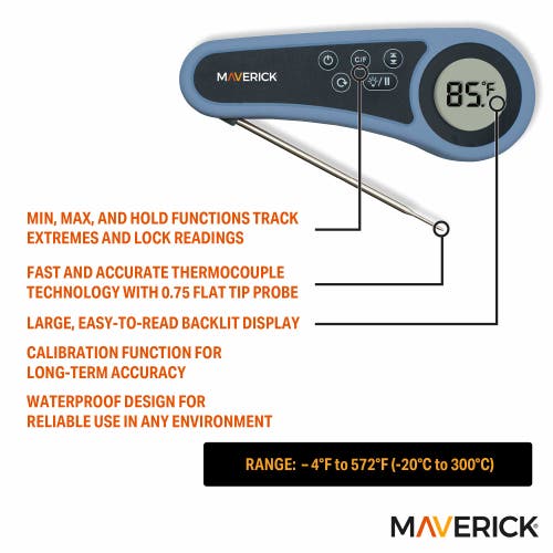 Maverick Rain Drop Waterproof Thermocouple Thermometer In Blue