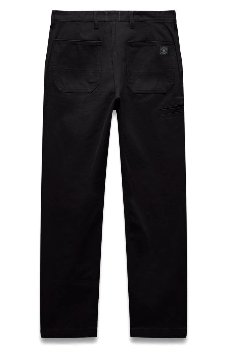 Reigning Champ Grounds Standard Straight Leg Cotton Canvas Work Pants, Alternate, color, Black