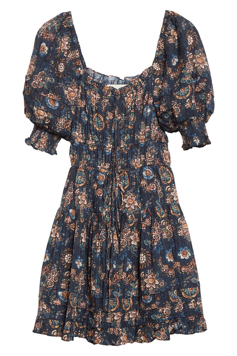 Juniper Floral Minidress, Alternate, color, TWILIGHT
