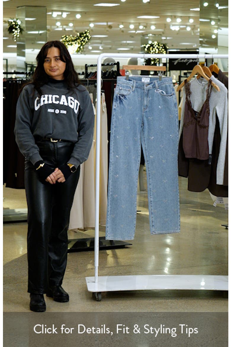 1999 Crystal Bow High Waist Straight Leg Jeans video