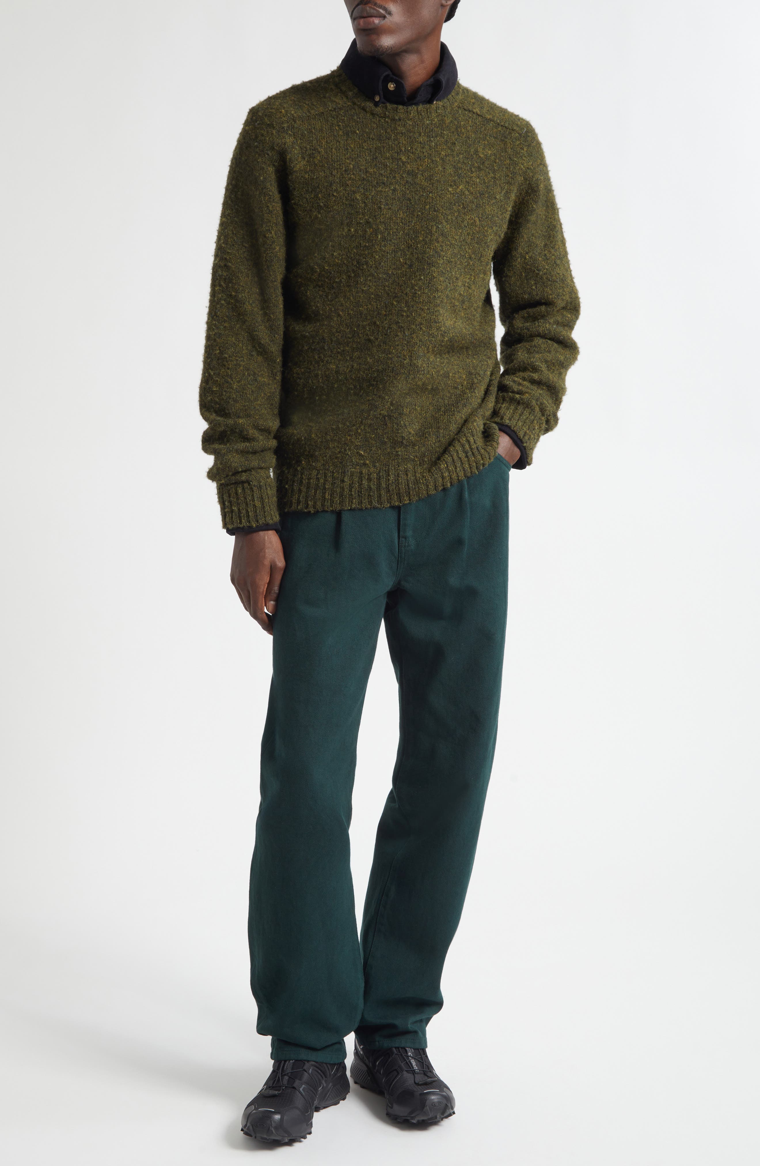 Brushed Back Pleated Organic Cotton Jeans - image 4