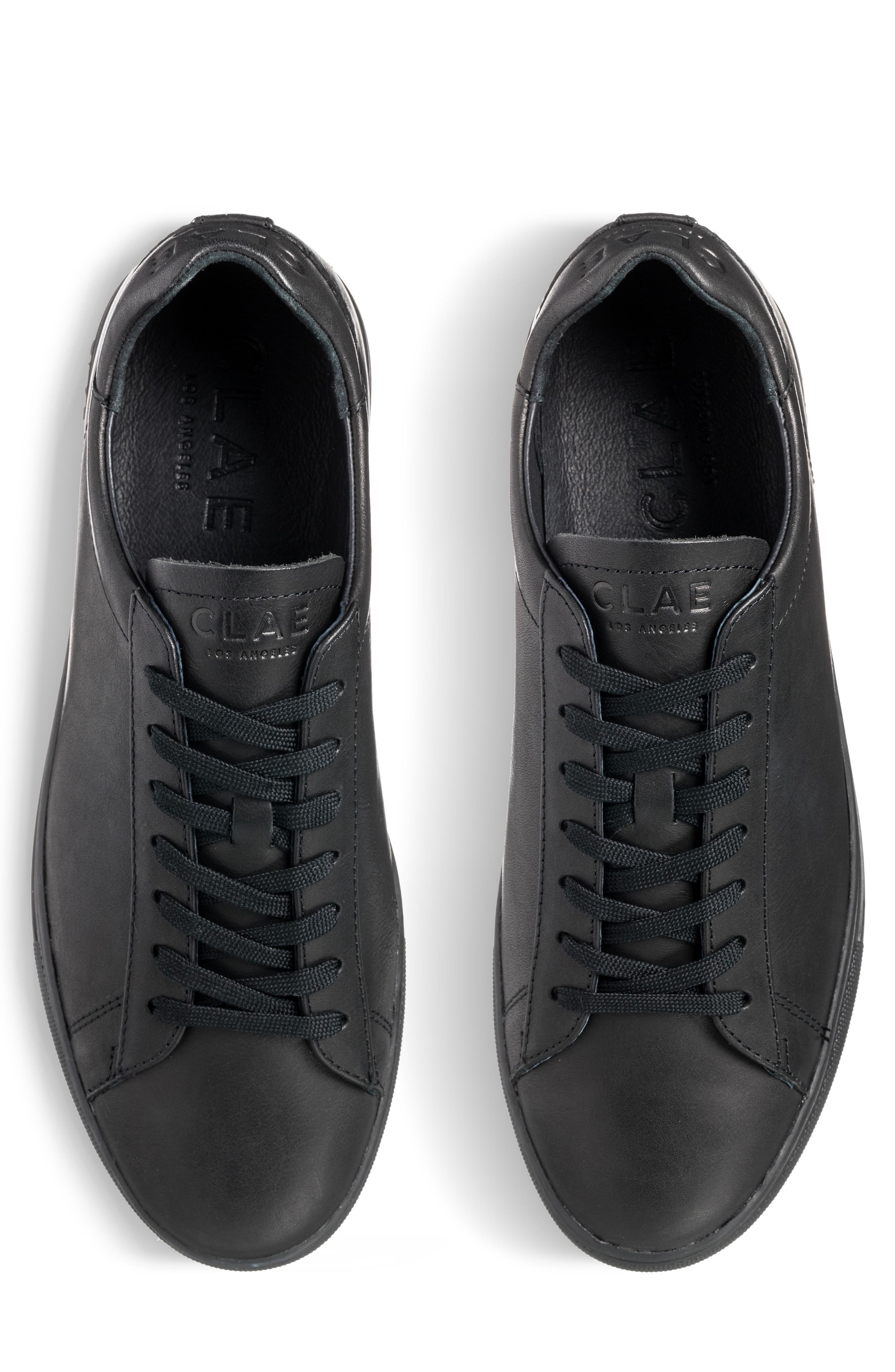 Bradley Sneaker, Alternate, color, BLACK WATER REPELLENT LEATHER