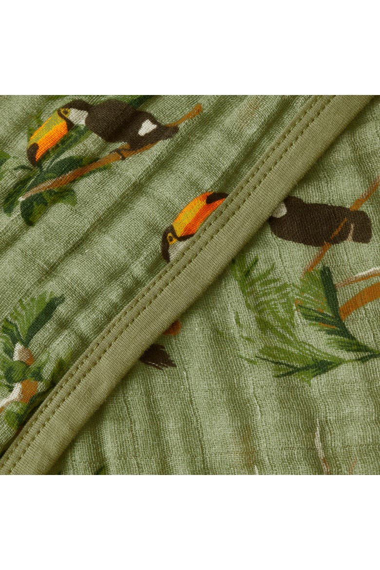 Organic Cotton Hooded Swaddle, Alternate, color, Toucan