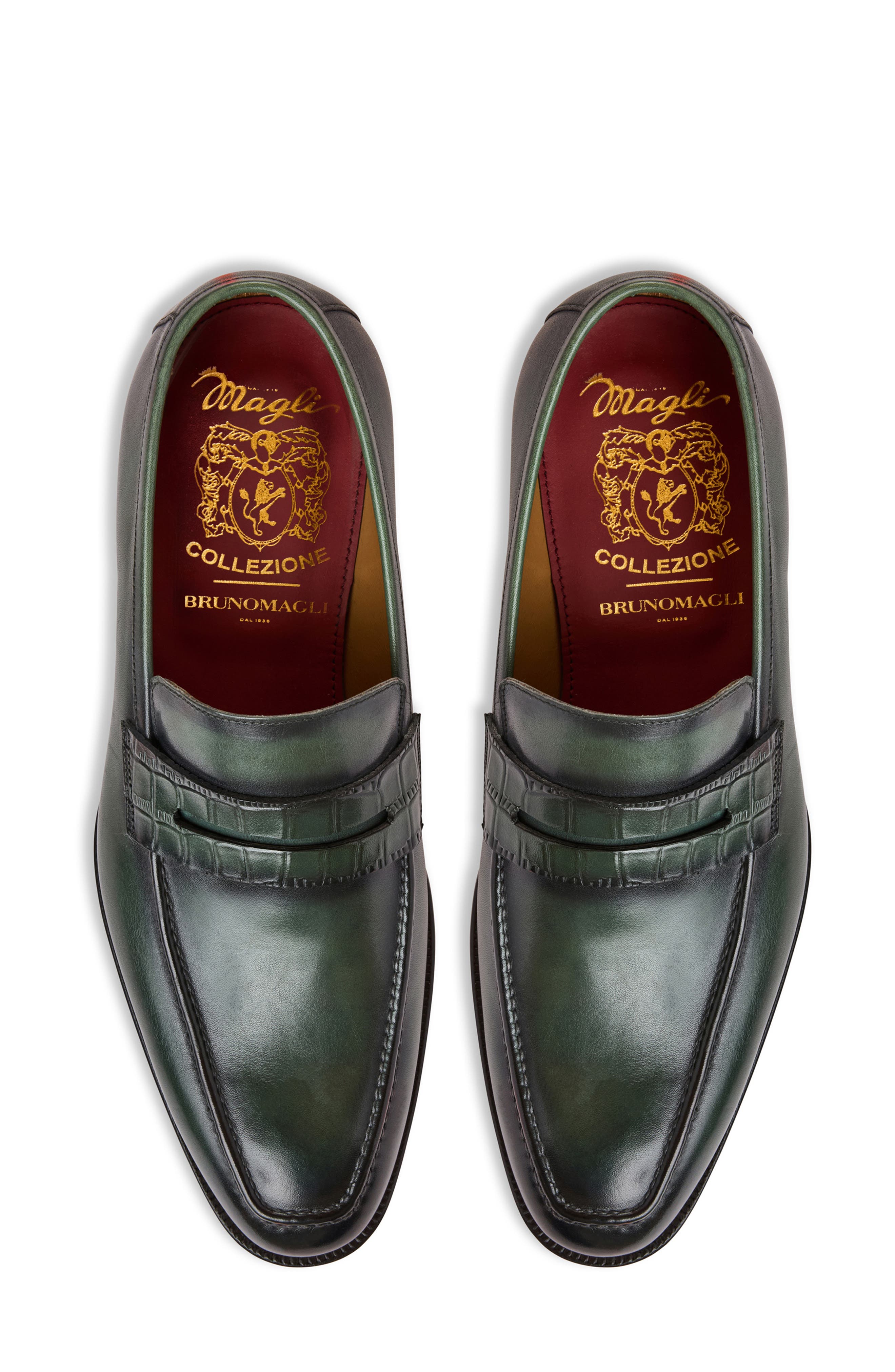 Emilio Penny Loafer, Alternate, color, GREEN CROC