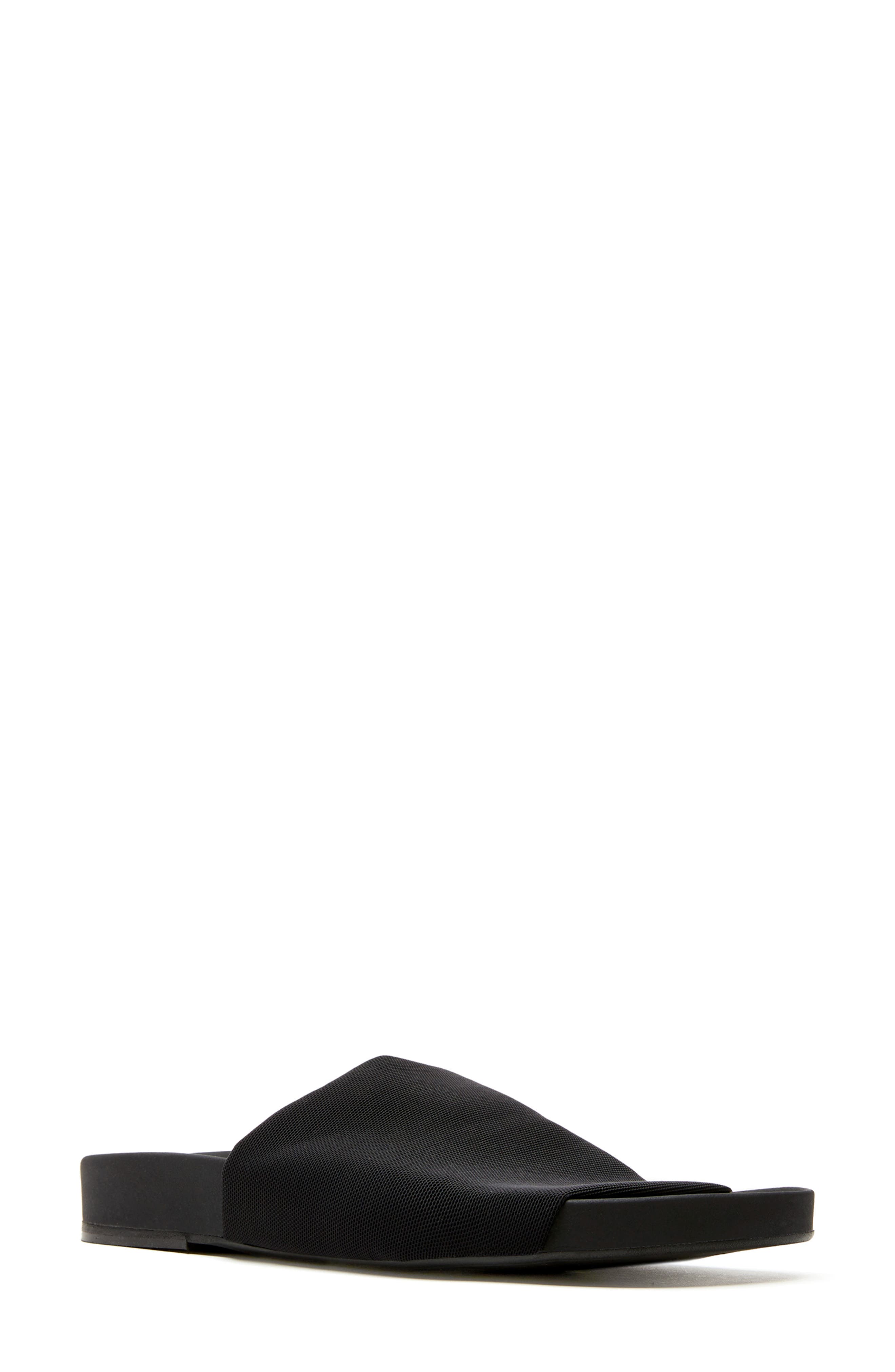 La Canadienne Vibrant Slide Sandal, Main, color, Black Micro Stretch