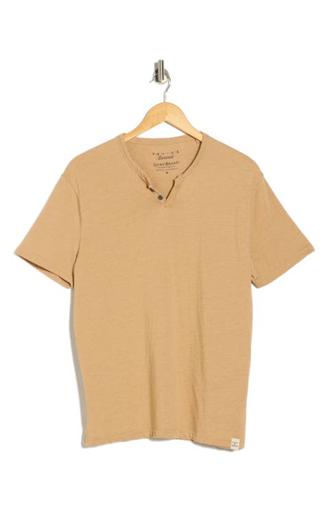 Button Notch Neck T-Shirt