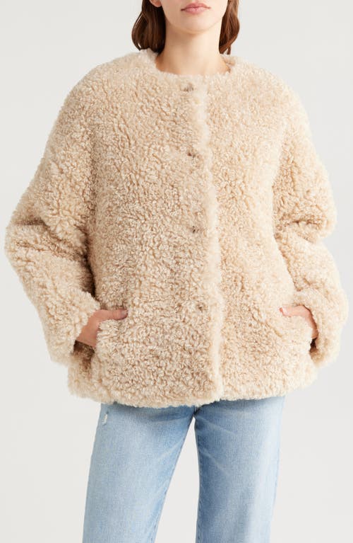 Wyeth Reversible Faux Fur Jacket In Oat
