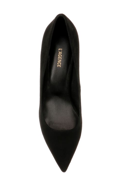 L Agence L'agence Fleur Pointed Toe Pump In Black Suede