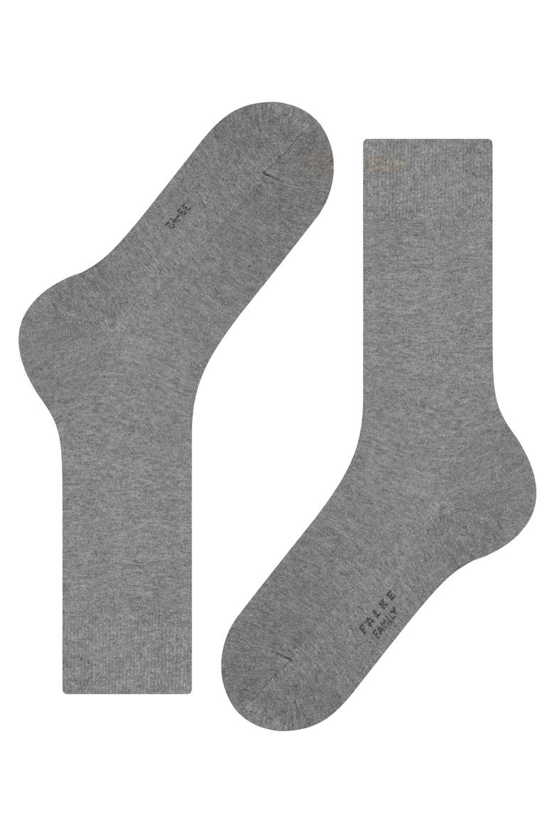 Family Sustainable Cotton Socks, Alternate, color, Light Grey Melange