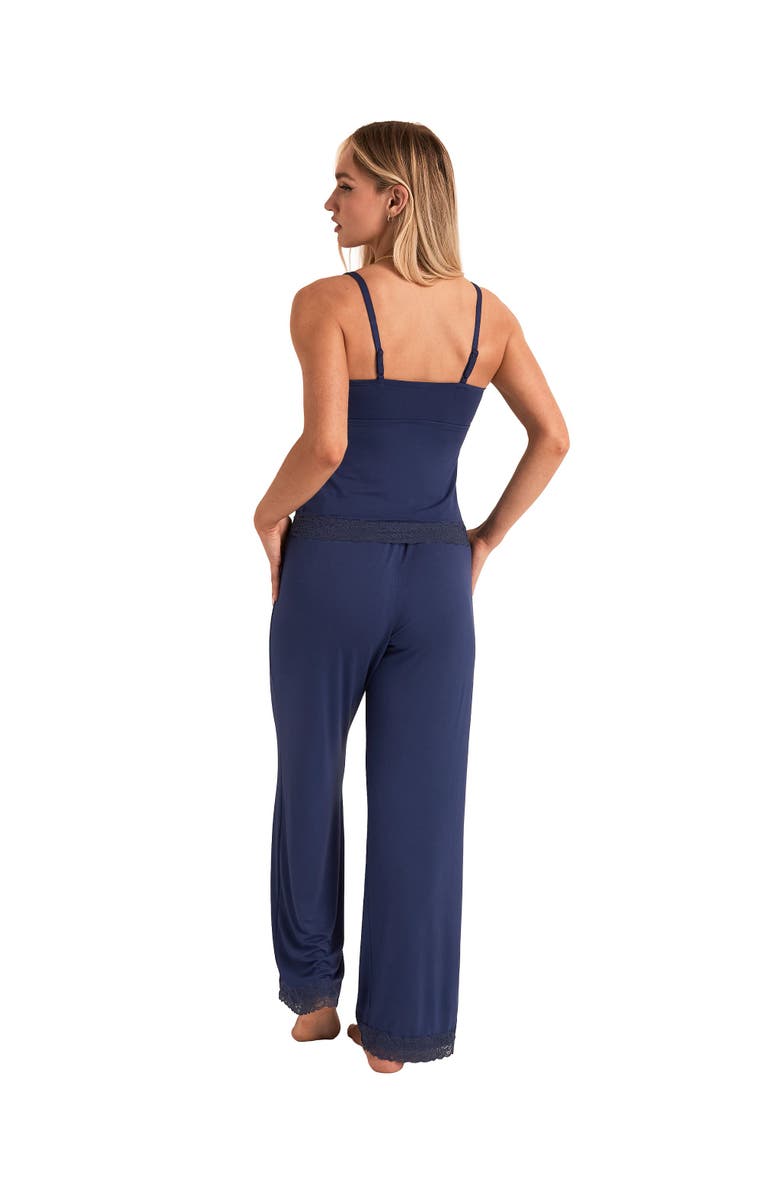 Adore Me Suzanna Pajama Cami And Pants Set, Alternate, color, Dark Blue