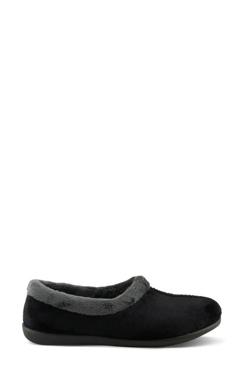 Flexus By Spring Step Amalie Faux Fur Slipper In Black