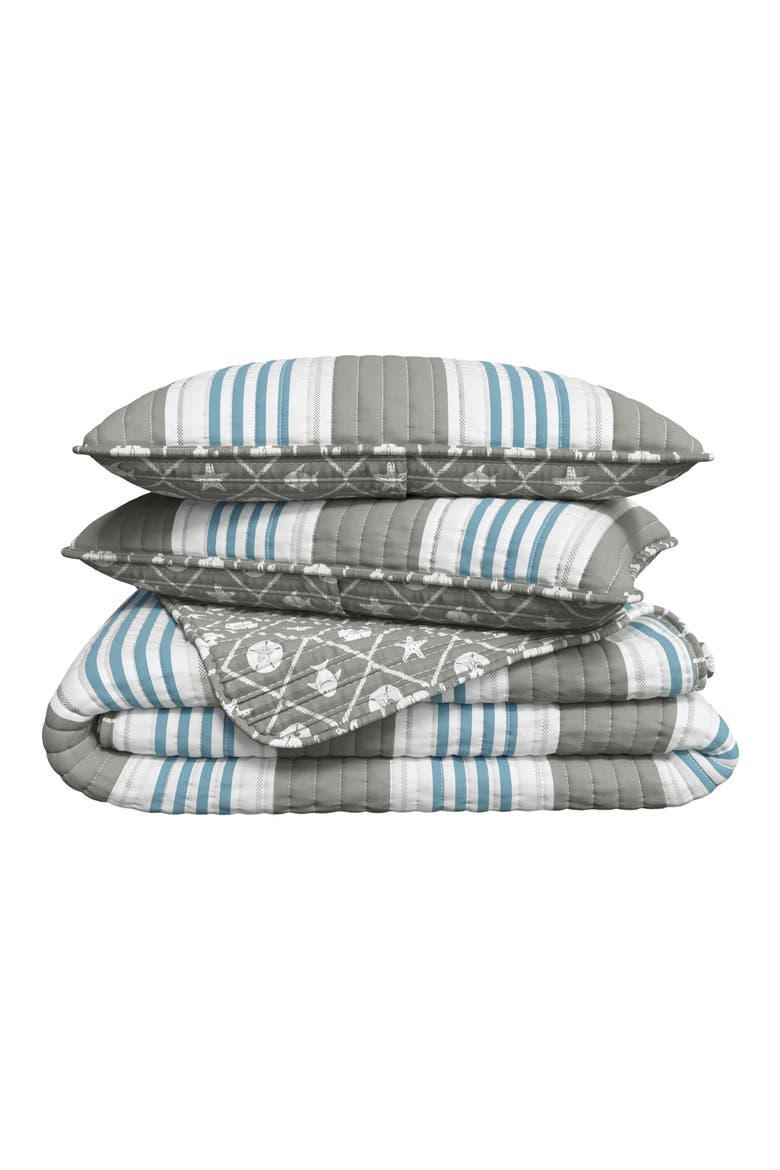 Stripe Coastal Quilt & Sham Set, Main, color, COASTAL STRIPE