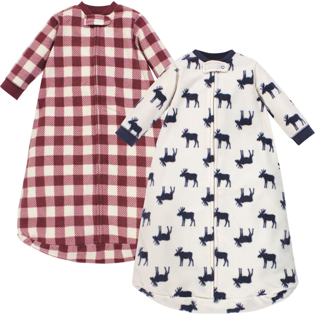Little Treasure Fleece Wearable Sleeping Bag with Integrated Sleeves in Moose at Nordstrom