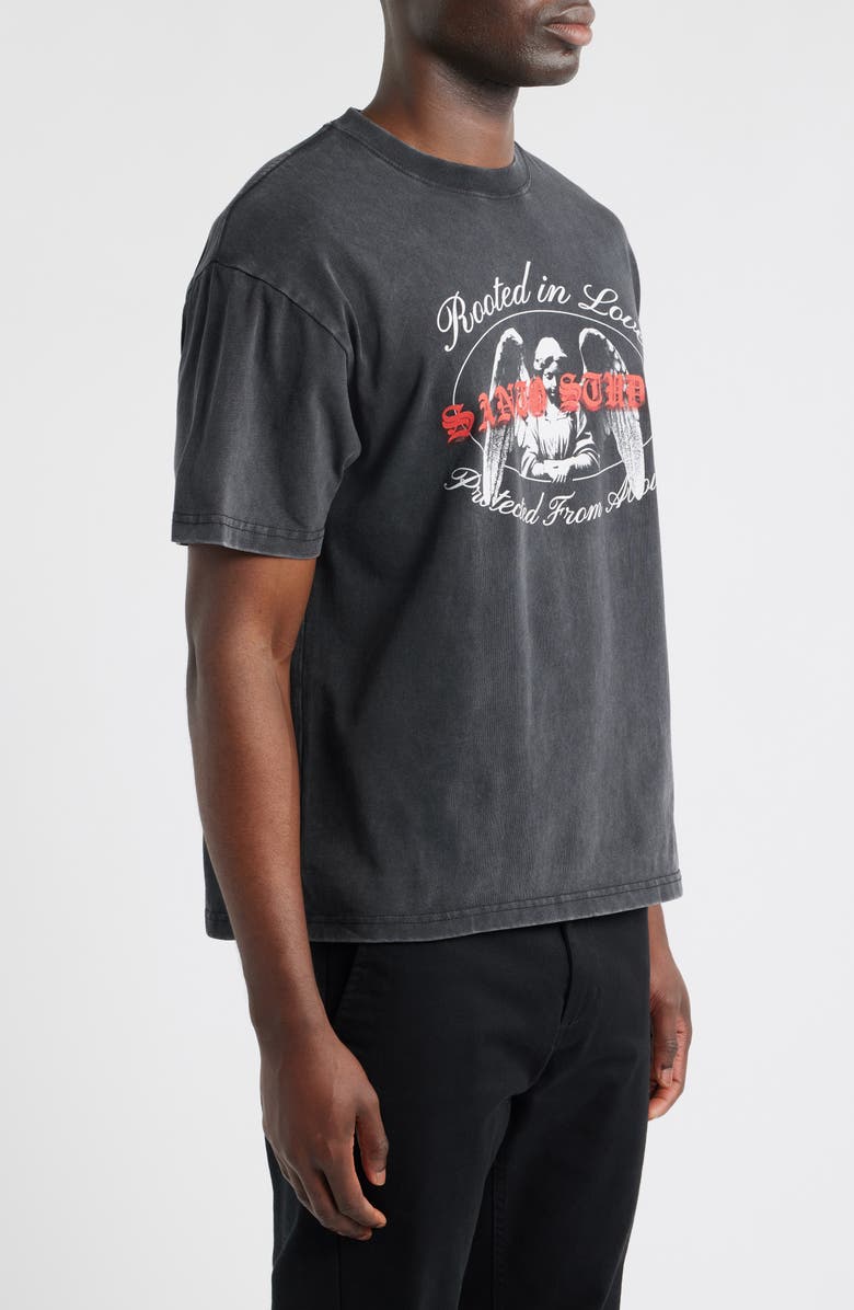 SANTO STUDIO Rooted In Love Drappo Graphic T-Shirt, Alternate, color, Grey