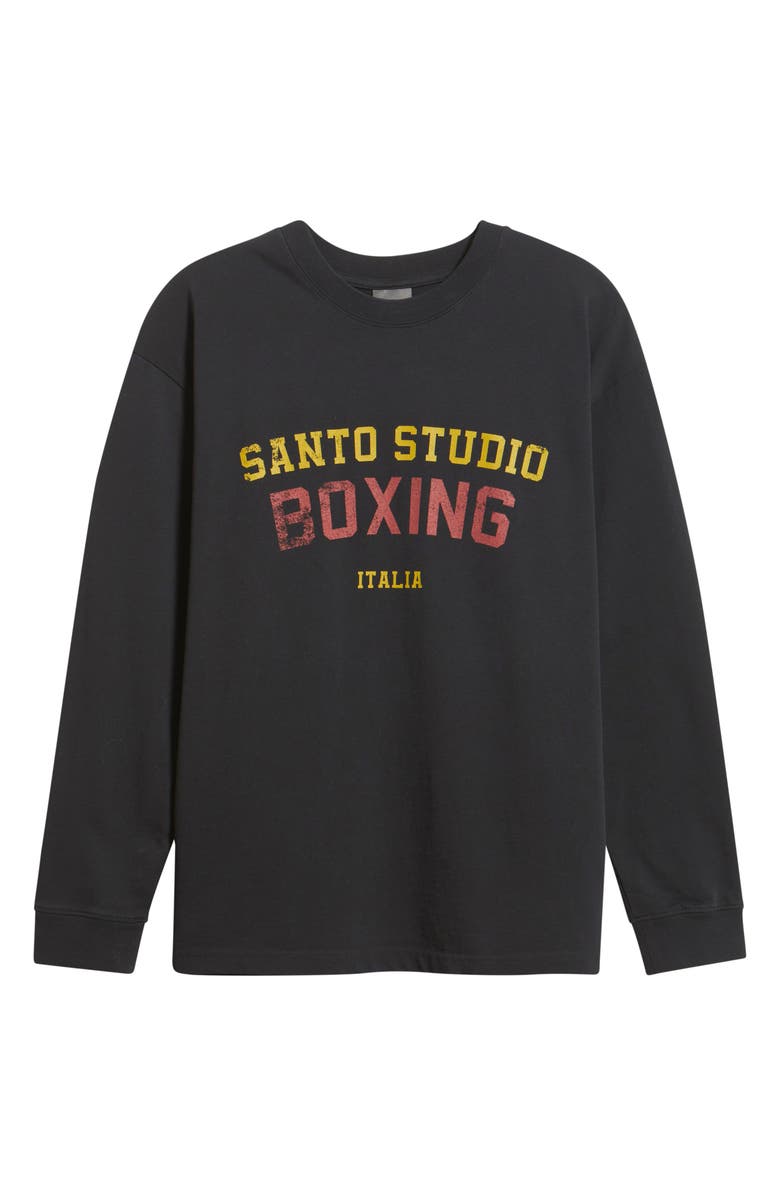 SANTO STUDIO Boxing Division Long Sleeve Graphic T-Shirt, Alternate, color, Black