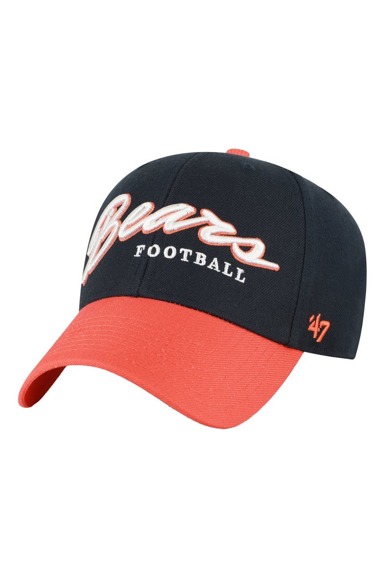 Men's '47  Navy Chicago Bears Throwback MVP Adjustable Hat, Alternate, color, Navy