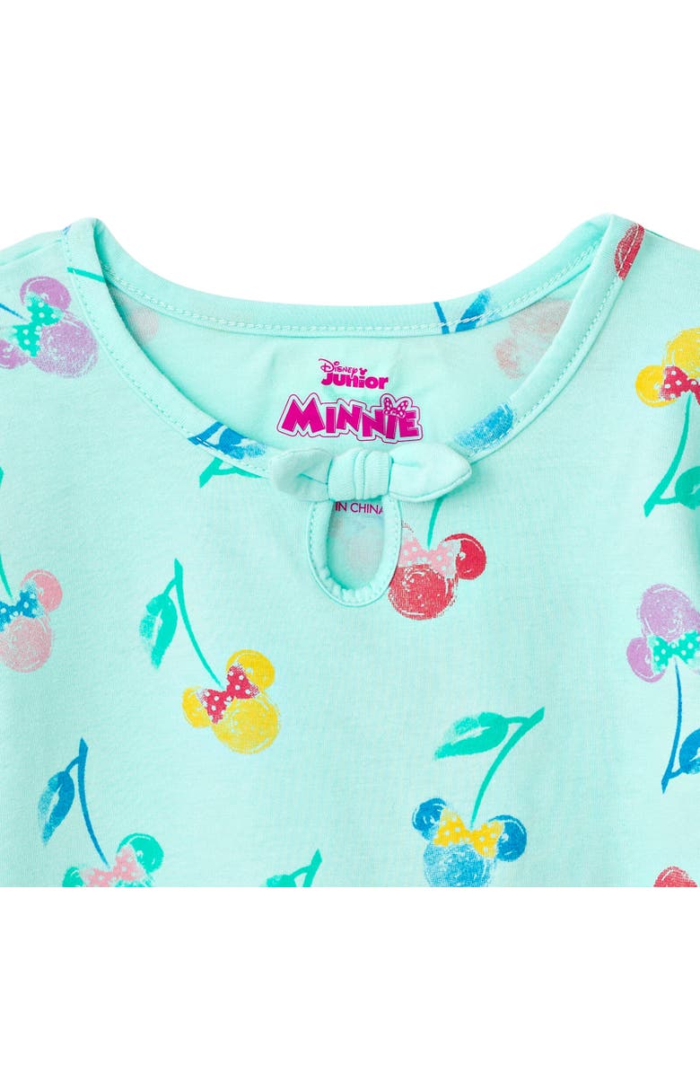 Disney Minnie Mouse Short Sleeve Skater Dress, Alternate, color, Turquoise Blue