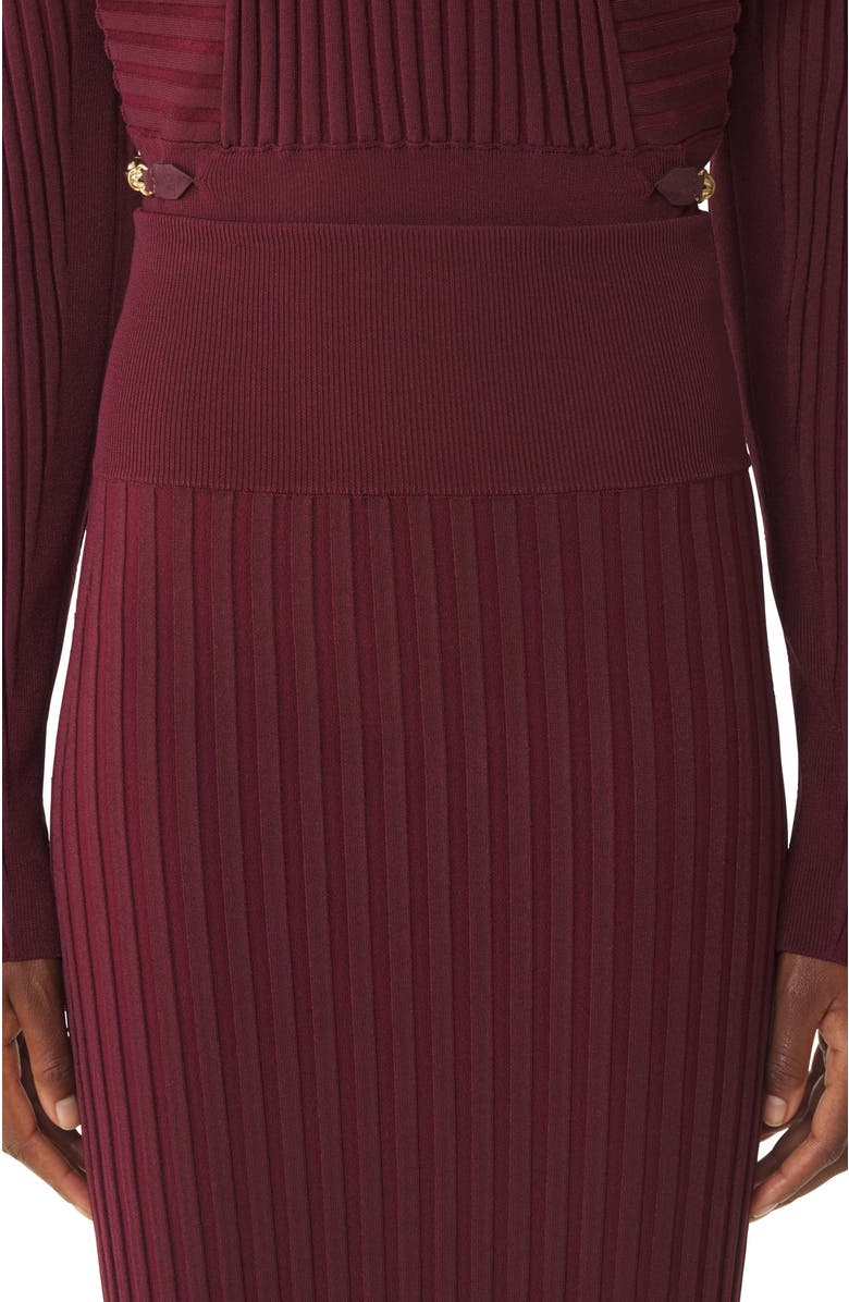 Lanvin Red Midi Skirt In Viscose, Alternate, color, Red