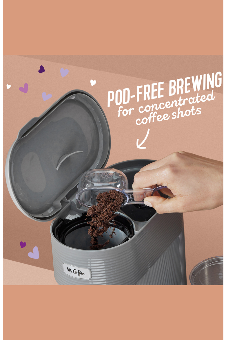 4-in-1 Single Serve Latte Lux iced, and Hot Coffee Maker, Alternate, color, Silver