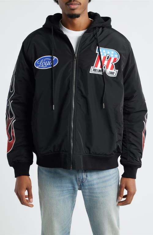 Rolling Loud Starting Line Flight Jacket In Black