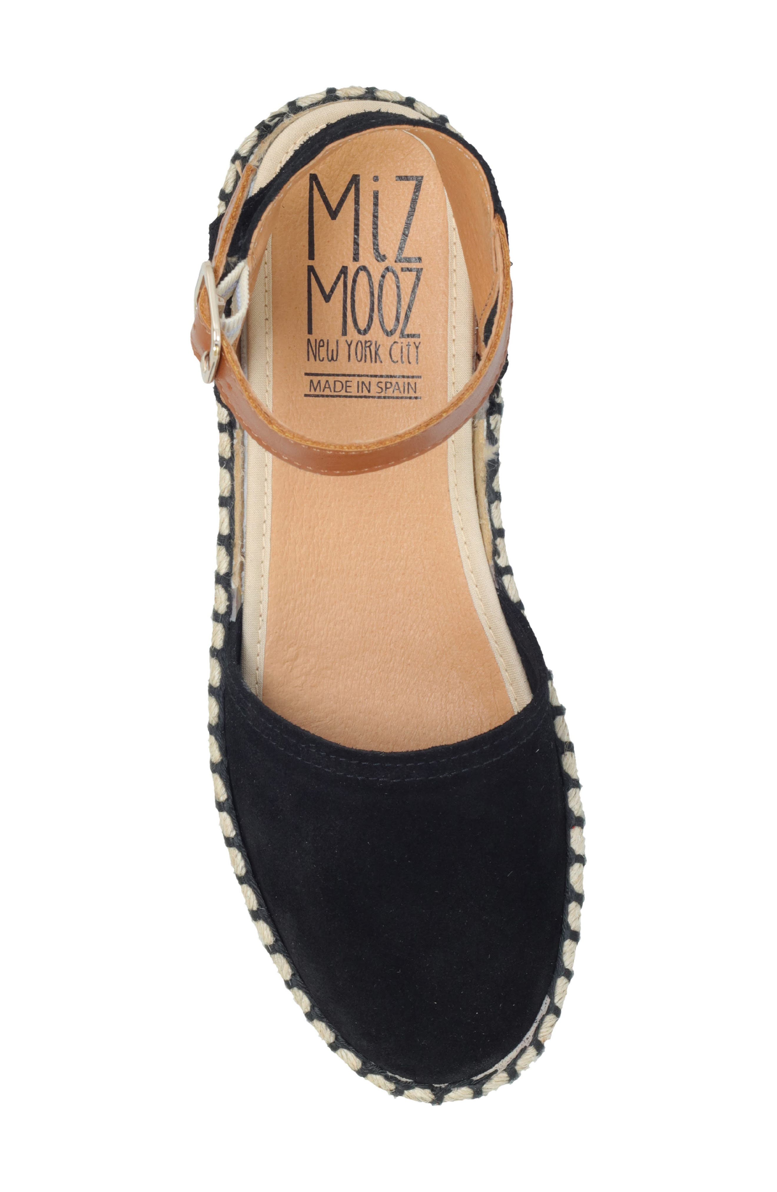 Miz Mooz Cleo Ankle Strap Espadrille Flat, Alternate, color, 