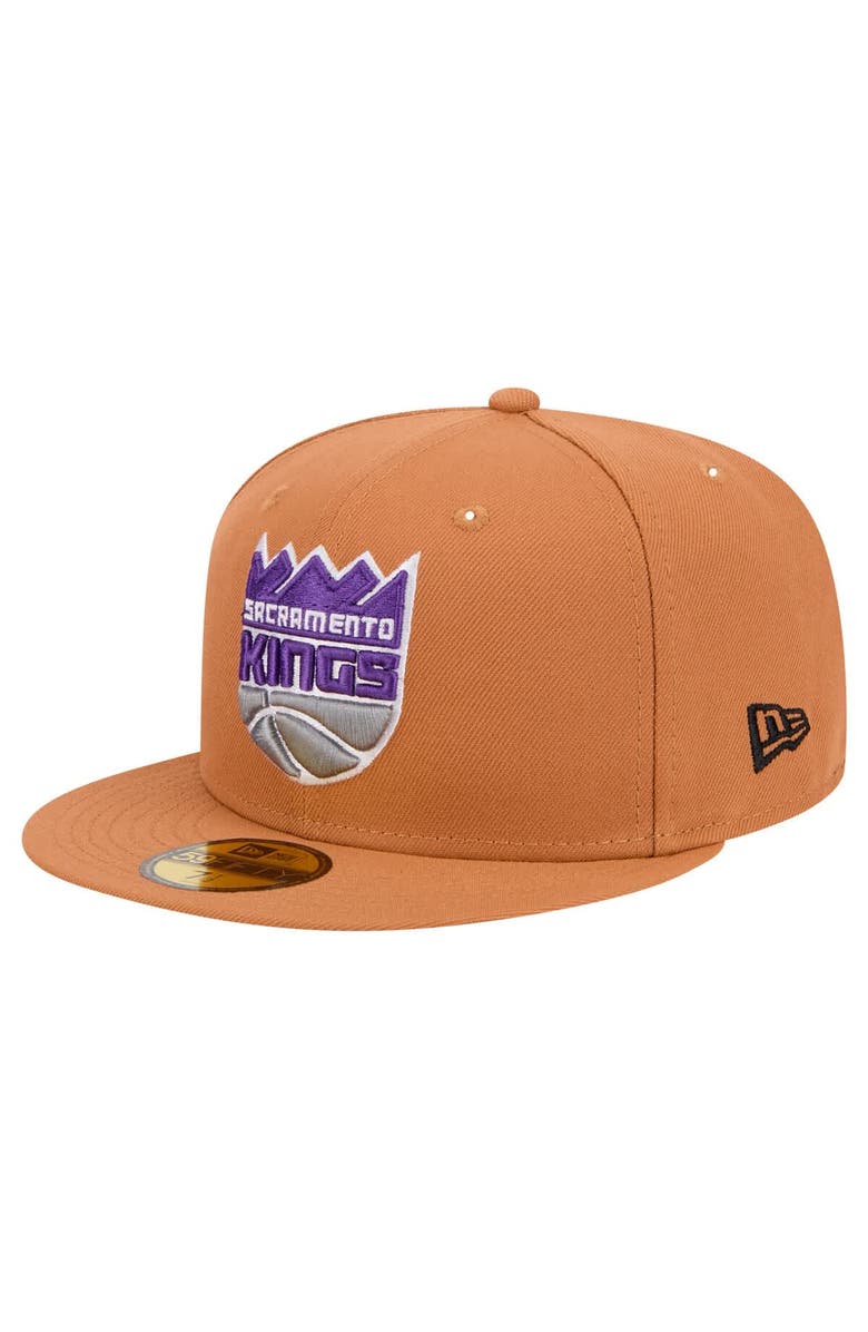 New Era Men's New Era Tan Sacramento Kings Color Pack 59FIFTY Fitted Hat, Alternate, color, Tan