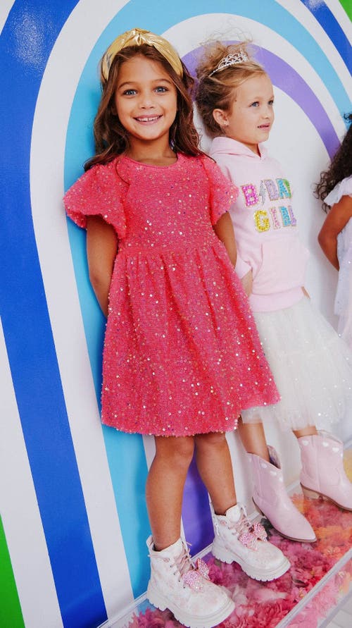 LOLA + THE BOYS LOLA + THE BOYS MARGOT SEQUIN VELOUR DRESS 