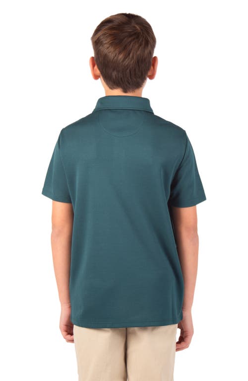Tailorbyrd Kids' Solid Knit Polo In Green