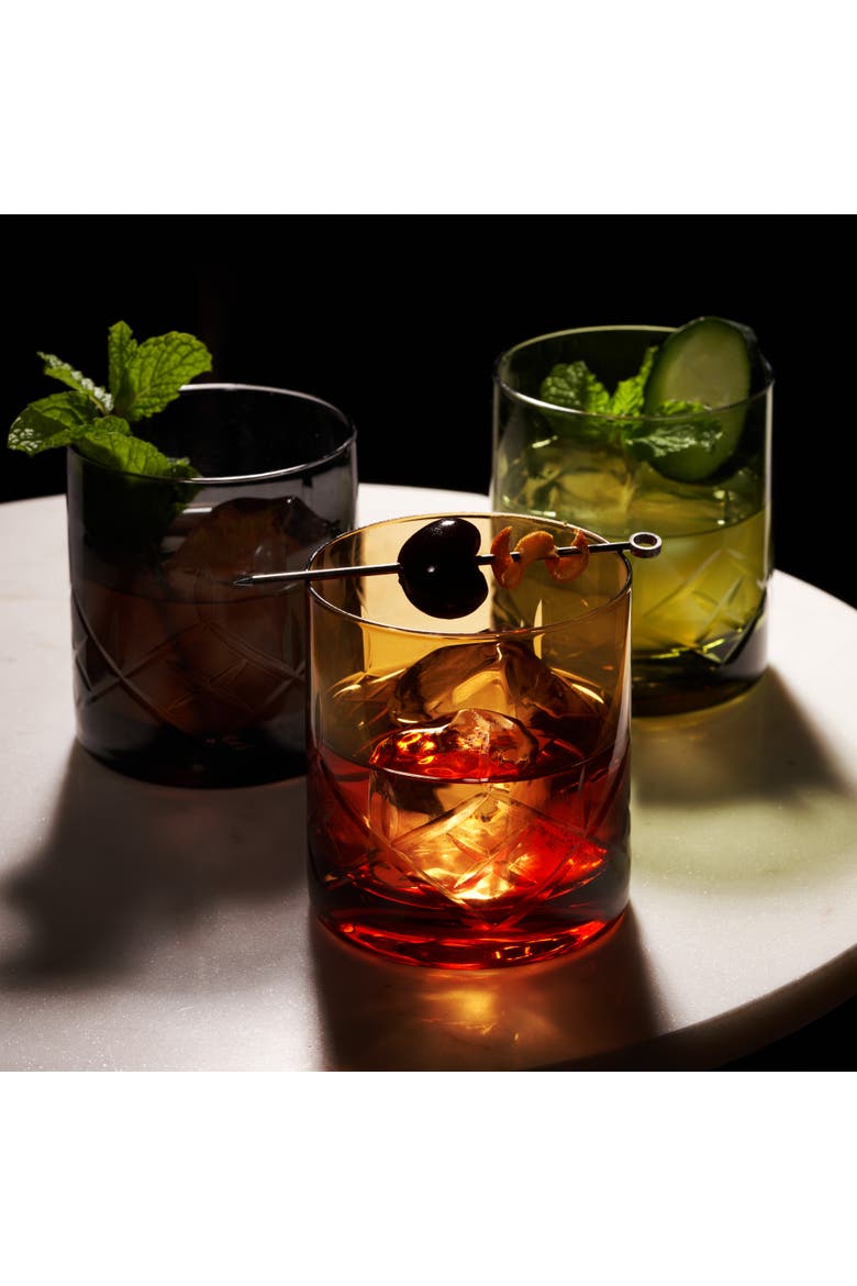 Admiral Crystal Rocks Glasses, Alternate, color, Orange