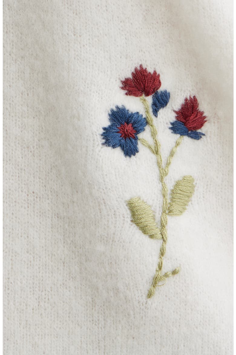 Avila Flower Embroidered Sweater, Alternate, color, GARDEN EMBROIDERY
