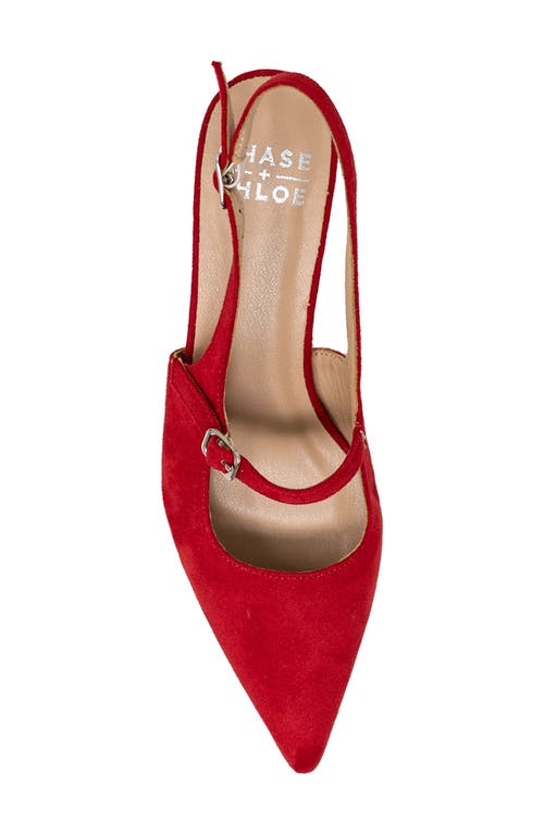 Chase & Chloe Chase And Chloe Arima Slingback Pump In Red