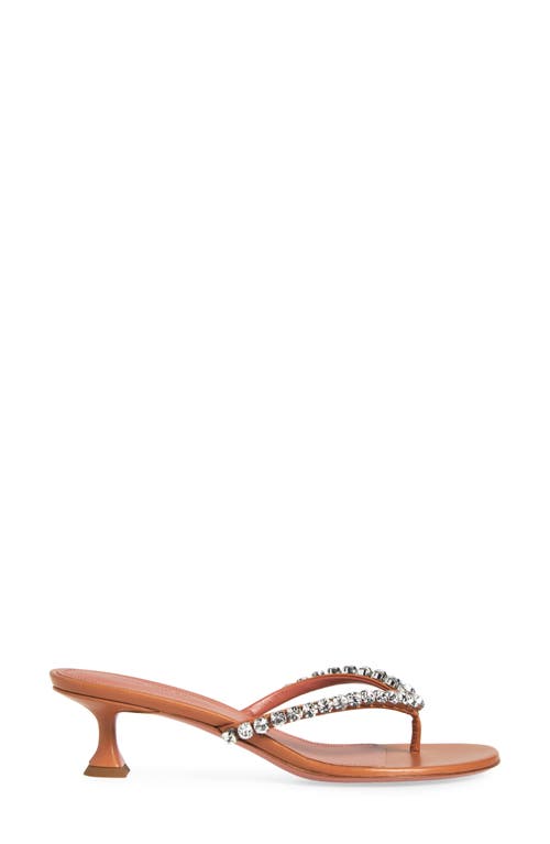Amina Muaddi Gigi Crystalstrap Kitten Heel Sandal In Multi
