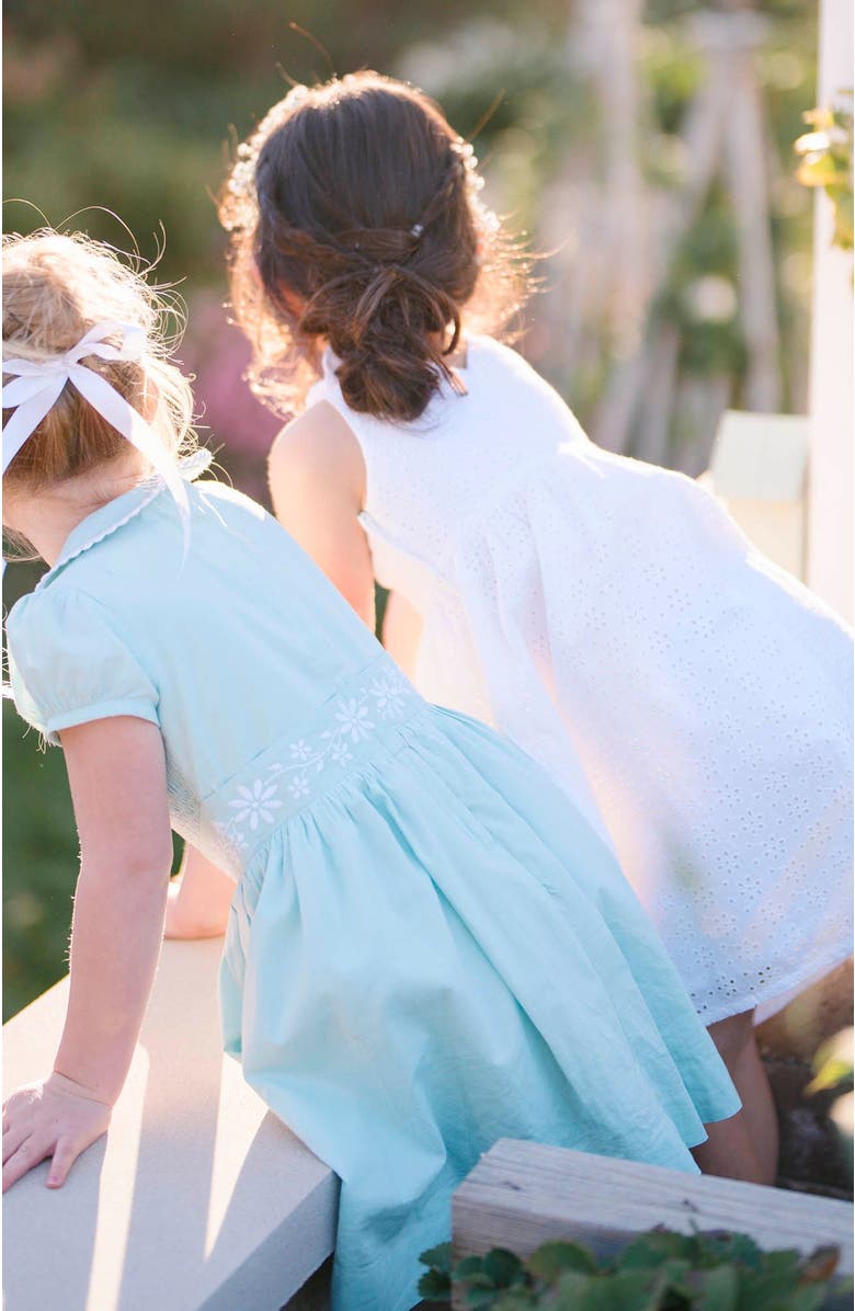 Hope & Henry Girls' Organic Puff Sleeve Smocked Party Dress, Kids, Alternate, color, 