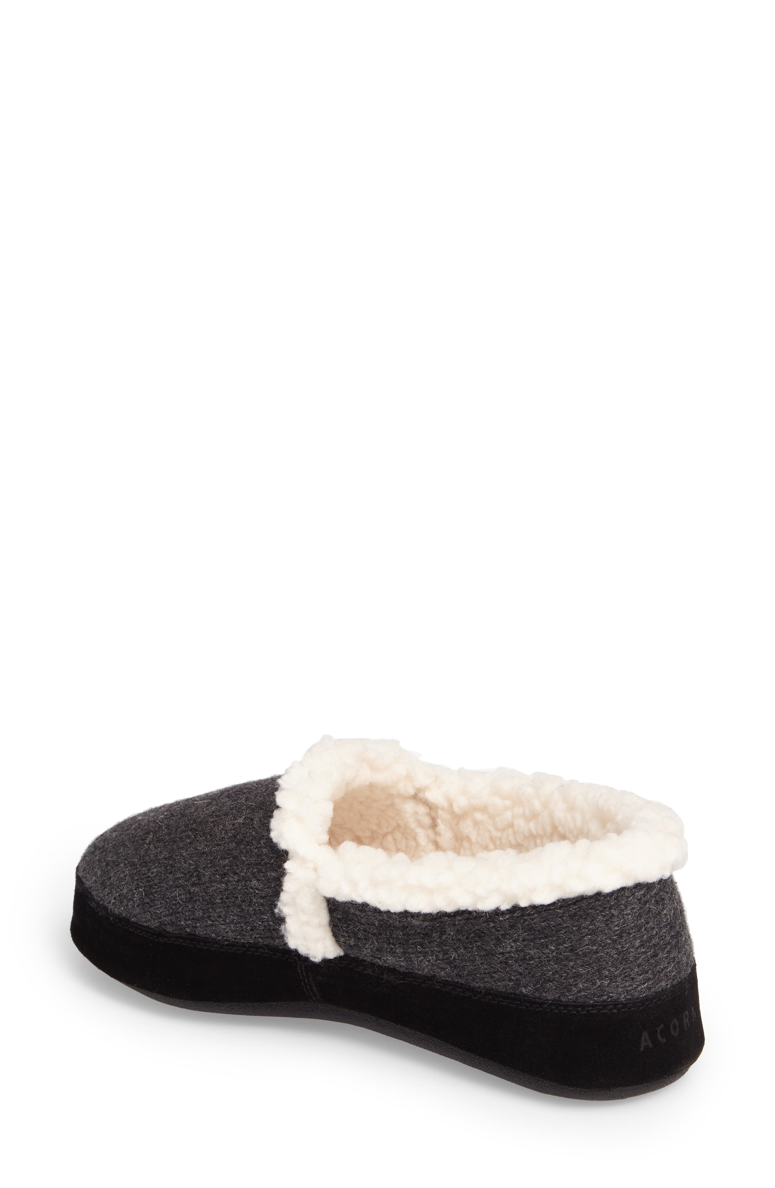 Acorn Moc Ragg Slipper, Alternate, color, Dark Charcoal Heather