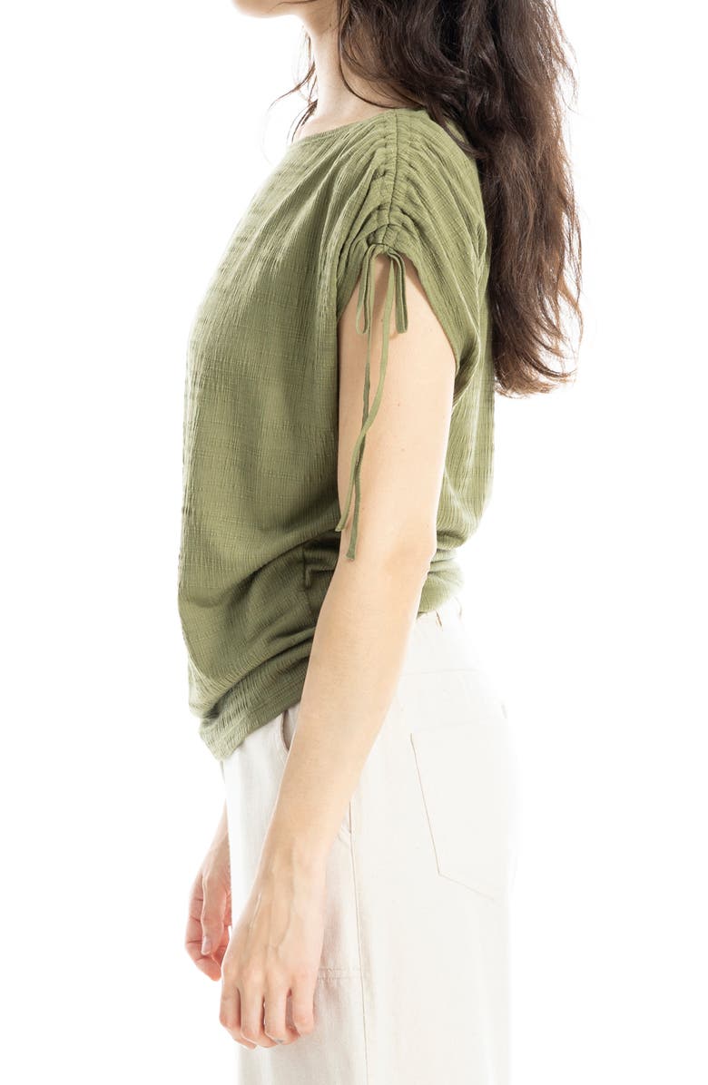 MAX STUDIO Ruched Shoulder Top, Alternate, color, Sage